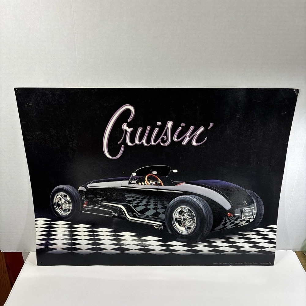 Vintage 1997 California V8 Special Roadster Poster Tangerine Press Kimball 18x24